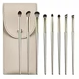 Yoezuo Make Up Pinsel Set 8 Stück, Lidschatten Pinselset mit PU Tasche, Augenpinsel Schminkpinsel Makeup Foundation Pinsel Kosmetikpinsel für Lidschatten, Augenbraue, Eyeliner, Blending (Gold)