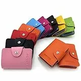 AirZyx Kreditkartenetui Damen Herren Kreditkarte Leder 24 Karten (Orange)