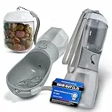 Hundetrinkflasche für unterwegs [300ml] - 3-in-1 Trinkflasche & Napf für unterwegs | Hundeflasche 100% auslaufsicher, BPA-frei & mit Rücklauffunktion | Wasserflasche für kleine & mittelgroße Hunde