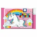Küchle Knabber-Esspapier Einhorn-Edition 25g im 25er Vorratspack | Buntes Esspapier im Einhorn Traum | Knabber Spaß für Einhorn Fans | Kinder-Oblaten | Vegan | 25 x 25g