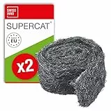 SWISSINNO Rollen Mäuse Stahlwolle - Nagetier, Schädlings und Insektenschutz-Stahlwolle - 100% undurchdringliche Barriere für Mäuse, Ratten, Käfer, Vögel und Schnecken geeignet - 2 X 50 cm lang