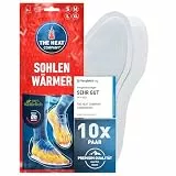 THE HEAT COMPANY Sohlenwärmer - 10 Paar - EXTRA WARM - Wärmesohlen - Fußwärmer - 8 Stunden warme Füße - sofort einsatzbereit - luftaktiviert - rein natürlich - Größe X-Large: 44-46