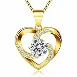 B.Catcher Halskette Damen, Silber 925 Herzkette, Herz änhänger Silber Kette Damen, Muttertag Geburtstag Valentinstag Weihnachten Schmuck Geschenke Frauen Ehefrau, Mutter, Freundin, Tochter, 45 cm (03)