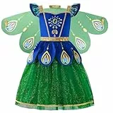 ReliBeauty Pfau Kostüm Kinder Mädchen Karneval Kostüm Kinder Pfau,100
