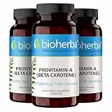 Beta-Carotin Kapseln – 300 Stück mit 15000 µg Provitamin A (Beta-Carotin) – trägt zur Erhaltung normaler Haut und Sehkraft bei – von BIOHERBA | PZN 18216640