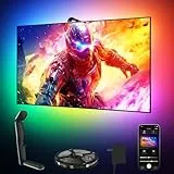 GIPOYENT LED-Hintergrundbeleuchtung für Fernseher mit Kamera, 3 m RGB-Lichter, wechselt mit 32-50 InTV, Musik-Synchronisationslicht mit intelligenter App-Steuerung, RGB-Lichtstreifen
