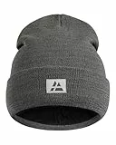 DANISH ENDURANCE Fleece Mütze aus recyceltem Material, Beanie Wintermütze, Fischermütze, Warm & Atmungsaktiv, Unisex, für Herren & Damen, Dunkelgrau, Einheitsgröße