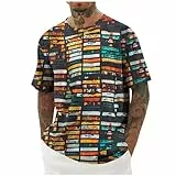 KOG T-Shirts für Herren Sommer T Shirts Kurzarm Tshirts Grafik Freizeitshirt Gym Baumwolle T Shirt Gutscheine Junge Top Business Bekleidung Männer Mode Oberteil Outlet Mehrfarbig 5XL