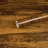 Abyssaly Klebefolie Holzoptik Vintage, Selbstklebende Tapete Eiche, Braun Klebefolie für Möbel, Wasserdicht Möbelfolie Holz für Fensterbank Schränke Küche 40 X 300 cm