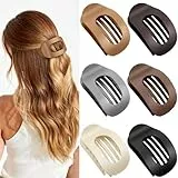 Awumbuk Haarklammer Groß 6er Set - Entenschnabel Haarspange Flache Haarspangen Damen Rutschfeste French Haarklammern Flat Claw Clip für Alltag, Autofahren, Sport und Haarschmuck