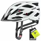 uvex i-vo 3D - Leichter Allround-Helm für Damen und Herren - individuelle Größenanpassung - erweiterbar mit LED-Licht - White - 52-57 cm