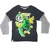 LEGO Ninjago Langarmshirt Jungen (Dunkelgrau, 104)