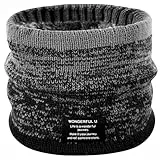 OKIDSO Winter Schlauchschal Loop Schal Herren - Fleece Nackenwärmer Sport Ski Halsschlauch 3 in 1 Thermo Winddichte Halstuch Hut Gesichtsbedeckung Unsex Elastische Halstücher Halswärmer