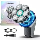 Glatzen Rasierer Herren, kensen Glatzenrasierer 7D Schwebender Kopfrasierer Glatze Wasserdicht Head Shaver Men Magnetische Glatzenschneider Wiederaufladbar Typ-C Glazenrasierer 8100&8600U/Min