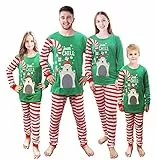 LOLPIP Passende Weihnachtspyjamas für Familie, Damen, Herren, Erwachsene, Jungen, Mädchen, Nachtwäsche, Weihnachts-Pyjama-Set, Baumwolle, Chill Bear-men, XS