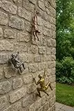 iAnanas 3er-Set Klettermann Metallskulptur CLIFFHANGERS mit Drahtseil Dekoelement moderne Kunstskulptur, 3D-Wanddekoration Wandinstallation Wohnzimmer, Metall, kinderzimmer, motivation