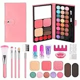 Aomig Kinderschminke 44 Pcs Kinderschminke Set Schminke Kid Schminkkoffer Make Up Waschbares Sicheres Ungiftiges Schminkset Spielzeug Mädchen Geeignet Weihnachten Geburtstag Karnevalsgeschenke Girl