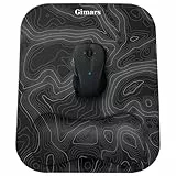 Gimars Mauspad mit Gelkissen, Ergonomisches Mousepad mit Handauflage, Gel Memory Foam Wasserdicht Mauspads mit Handgelenkauflage für Computer Laptop Offfice Heim, Topographische Karte