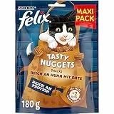 Felix Tasty Nuggets Katzensnack, mit Huhn und Ente, 6er Pack (6 x 180g)