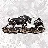 Cutfouwe Bulle und Bär-Börsenfiguren -Harz Wall Street Bull Bear Statue für Schreibtische, Regale oder Vitrinen. mit bulle und bär Figuren sind eine tolle Geschenkidee im Büro