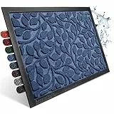 Bodenständig® Fußmatte außen und innen [robust] - Saubere Schuhe Dank geriffelter Oberseite - Perfekte Größe 40x60cm Blau - Fussmatte aussen Türmatte Haustür fussabstreifer innen Bereich