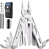 ROCKTOL Multitool, 29-in-1-Multitool-Zange mit austauschbaren Drahtschneidern und Säge, robustes Multitool-Set aus Edelstahl und Nylonscheide für Camping-Überlebensgeschenke für Männer