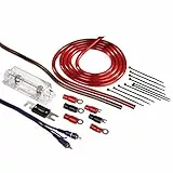 Hama Anschluss-Set für Car Hifi-Verstärker, AMP-Kit mit Powerkabeln (25 mm²), Cinchkabel, Sicherungshalter, Sicherung, Gabelkabelschuhen und Kabelbinder