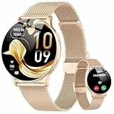 Smartwatch Damen, 1.32' AMOLED Smart Watch Telefonfunktion, Herzfrequenz Schlafmonitor SpO2 Schrittzähler Uhr Damen, 120+Sportmodi Fitnessuhr, IP68 Wasserdicht Fitness Tracker für iOS Android Roségold
