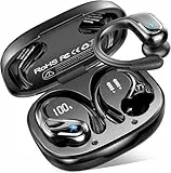 Rulefiss Bluetooth Kopfhörer Sport, 75Std Kopfhörer Kabellos Bluetooth 5.4, 3D Stereo Tiefer Bass IP-X8 Wasserdicht Wireless Earbuds, 4 ENC Mic in-Ear Ohrhörer Gym