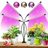 wolezek Led Pflanzenlampe, Pflanzenlicht, 80 LEDs Pflanzenleuchte Rot & Blau Vollspektrum Wachsenlicht für Zimmerpflanzen mit 6/12/16H Zeitschaltuhr, 3 Arten von Modus & 5 Lichtstärken für Gemüse