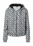 comma Sweat-Jacke mit Icon-Muster und Kapuze Navy 46