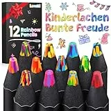 Lenski Ostergeschenke Kinder, Ostern Geschenke Ostern Basteln Kinder, Mitgebsel Kindergeburtstag, Geschenke für Mädchen 4-12 jahre, 12 Farben Regenbogenstift, Buntstifte Kinder Stifte