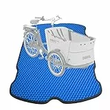 EVA Drive Premium Schutzmatte für Babboe Curve | Lastenrad Fußmatten Teppiche | Lastenrad Zubehör | mit Einfassung | Farbe Blau