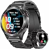 MEGALITH Smartwatch Herren Fitness Uhren: Wasserdicht IP67 113+ Sport Outdoor Schrittzähler Taschenlampe Fitnessuhr - Tracker Schwarz Smart Watch Männer Android iOS