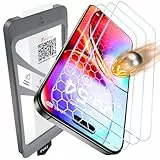TAURI 3 Stück für iPhone 16 Panzerglas 6,1' mit Staubfreie Installationswerkzeug, Gehärtete Glas Displayschutz, Full Screen Stoßfest Schutzglas, Anti-Fingerabdruck und Bubbles Schutzfolie