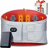 ALLJOY 170CM Heizkissen Kabellos Wärmegürtel Rücken Massagegerät, 10000mAh Heizkissen mit Abschaltautomatik, Wärmekissen für Rücken mit 3 Massagemodi 3 Wärmestufen, Geschenke für Männer Frauen