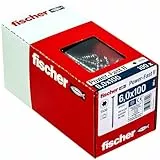 fischer PowerFast II CTP 6,0 x 100, Spanplattenschraube (100 Stk.) mit Teilgewinde, Senkkopfschraube mit Innenstern, Schraube für Holzverarbeitung, reduziert Einschraubwiderstand & Einschraubzeit