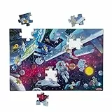 Melissa & Doug - Weltraum-Bodenpuzzle aus Karton, das im Dunkeln leuchtet - 48 Teile, für Jungen und Mädchen ab 3 Jahren