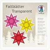 Ursus 2645199 - Faltblätter Transparentpapier, ca. 20 x 20 cm, 42 g/qm, 500 Blatt, sortiert in 10 Farben, durchgefärbt, ideale Grundlage für kreative Bastelarbeiten