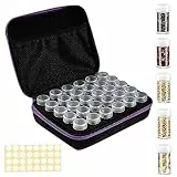 TOWEBOORY Saatgut Aufbewahrungsbox, 30 Slots Samen Organizer Saatgut Box mit Etikettenaufklebern Saatgut Aufbewahrung Saatgut Container Lagerung von Saatgut Diamond Painting Koffer(lila)