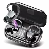 POMUIC Wireless Earbuds, HiFi Stereo Sound Bluetooth 5.3 Wireless Kopfhörer mit 4 ENC Noise Cancelling Mikrofon, IP7 Wasserdicht Earbuds, 40 Stunden Spielzeit mit LED Display, für Sport/Reisen/Arbeit