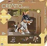 KOSMOS 3805 CREATTO Hunde 3D-Leuchtfiguren entwerfen, 3D-Puzzle-Set für Schäferhund, Pitbull, Dackel, Terrier, Zimmer-Deko, kreative Zimmer-Deko, 156 Steckteile, 30-TLG LED-Lichterkette