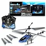 Revell Control Helicopter Skyfun, Ferngesteuerter Helikopter, Koaxial-Rotorsystem, Leistungsstarke Elektromotoren, Inklusive Ersatzrotorset, Weiß/Blau/Schwarz