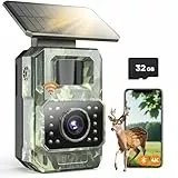 Assark Wildkamera mit Handyübertragung App, 4K 64MP WIAN Solar Wildtierkamera mit Nachtsicht Bewegungsmelder, Wiederaufladbare 6000mAh Lithium-Batterie, 0,1S Auslöser mit 32GB Speicherkarte, IP66