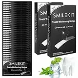 28 Stück Zahnaufhellungsstreifen Zahnaufhellung Strips 14-Paar Bleaching Zähne White Zähne Bleaching Teeth Whitening Strips Geeignet für Kaffee, Wein, Tabak und andere Flecken Effektives für Flecken E