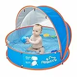 Peradix 4 in 1 Pop Up Baby Planschbecken,Babypool mit UV Schutz Bällepool, Baby Zelt Strandzelt mit Moskitonetz,Tragbare Spielzelt Bällebad Sonnenschutz Sommer für Jahre,(Blau)