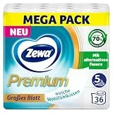 ZEWA Premium Toilettenpapier, 6 x 6 (36) Rollen á 110 Blatt 5-lagig
