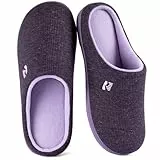 RockDove Damen Original Zweifarbige Hausschuhe mit Rückstellschaum, 40/41 EU, Aubergine