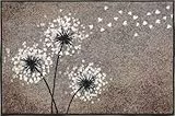 Erwin Müller Fußmatte 'Pusteblume' taupe Größe 40x60 cm - äußerst robust, strapazierfähig und langlebig, in der Maschine waschen und trocknen, rutschfeste Rückseite