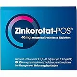 Zinkorotat-POS 40 mg 100 Stück - magensaftresistente Tabletten zur Behandlung von Zinkmangelzuständen, die ernährungsmäßig nicht behoben werden können - für Erwachsene, Schwangere & Kinder ab 4 Jahren